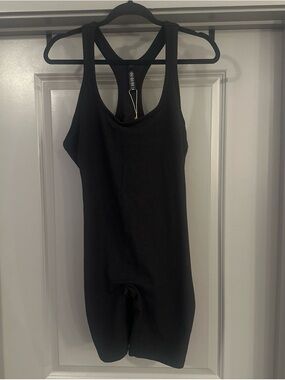SKIMS | Black Women's Racerback Romper Bodysuit